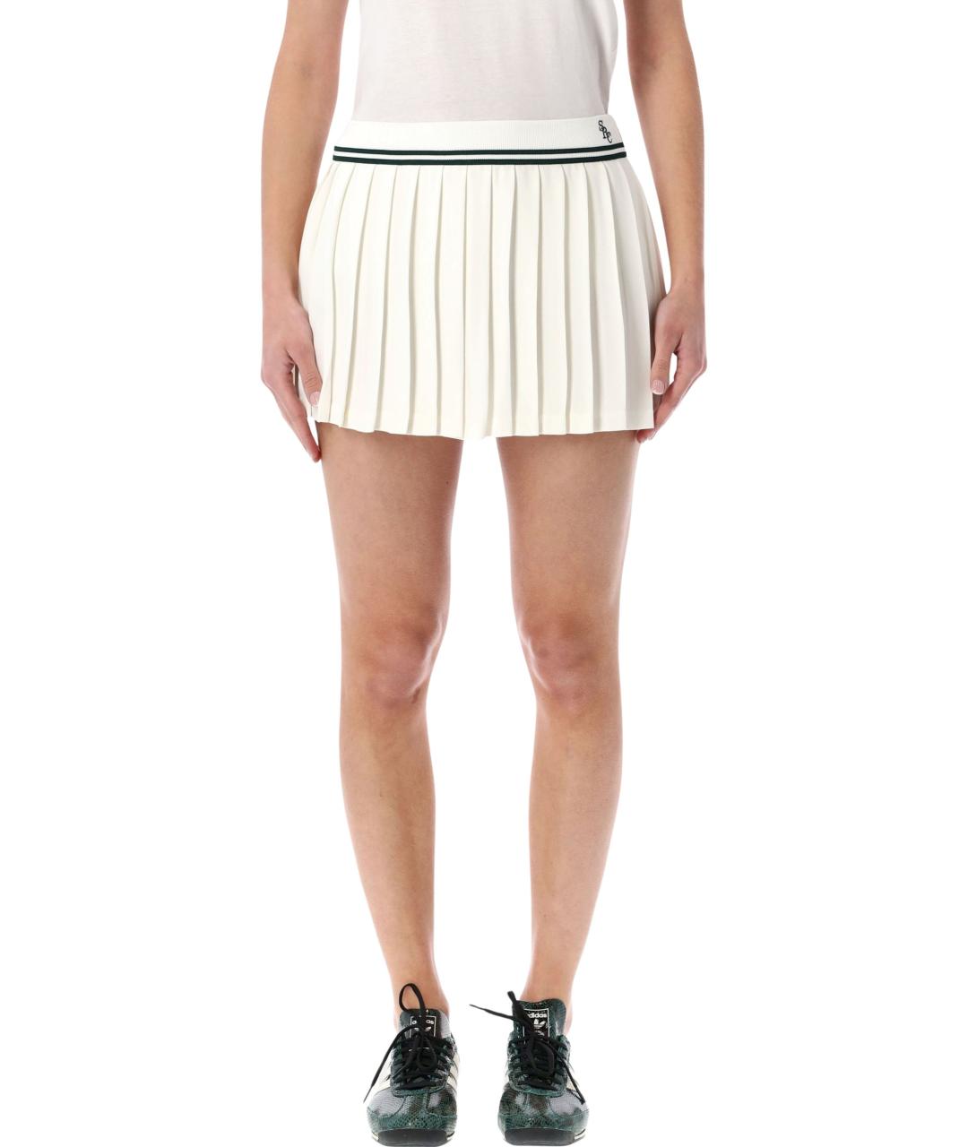 SPORTY AND RICH Белая вискозная юбка мини, фото 4