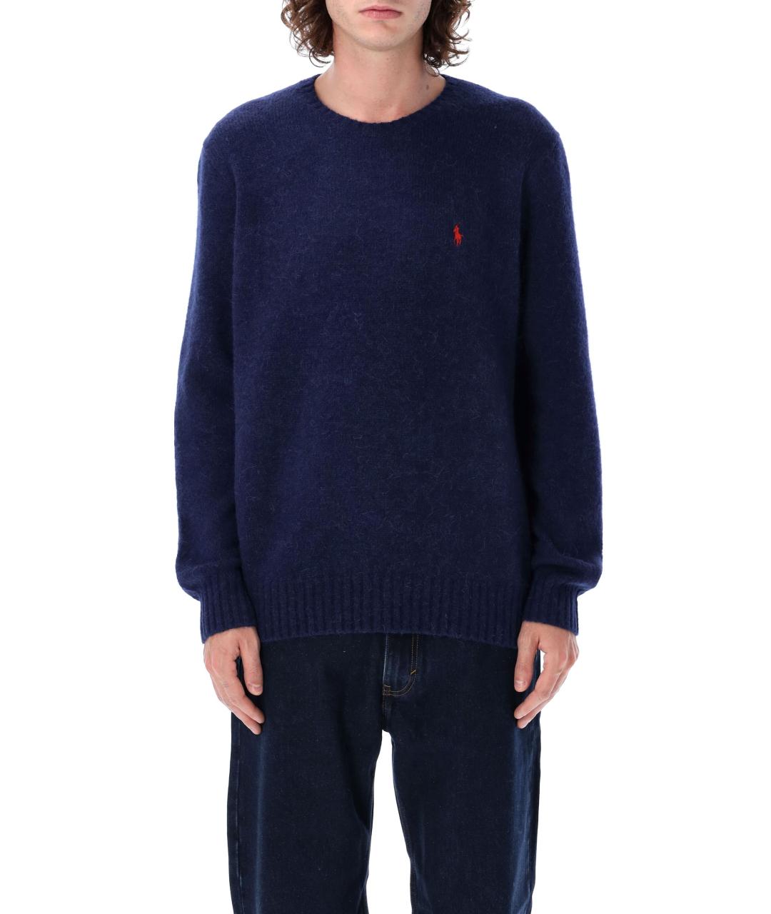 POLO RALPH LAUREN Синий шерстяной джемпер / свитер, фото 2