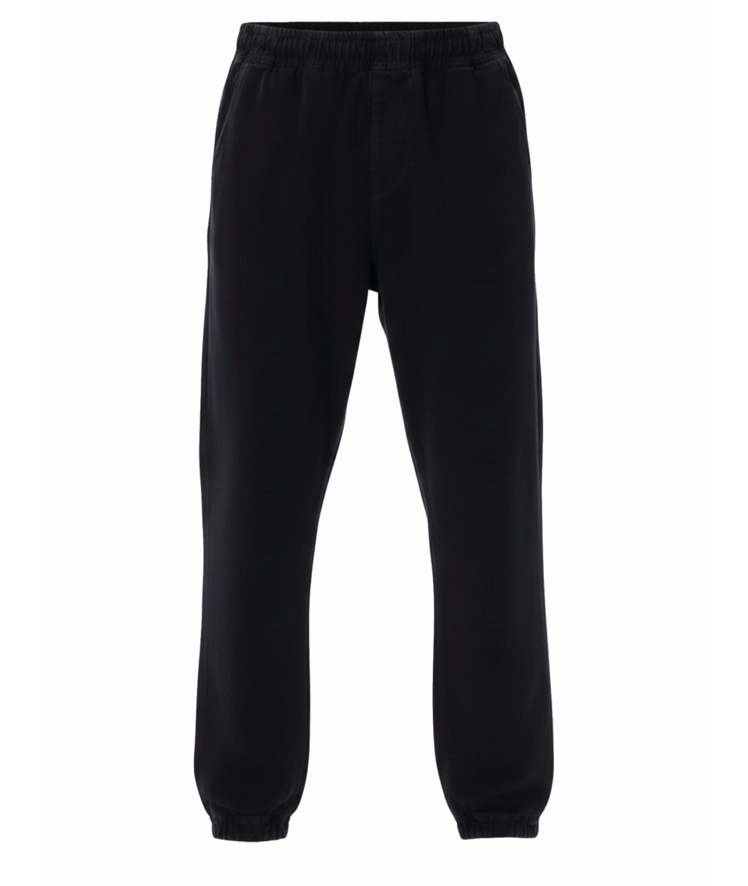 STONE ISLAND Черные хлопковые повседневные брюки, фото 1