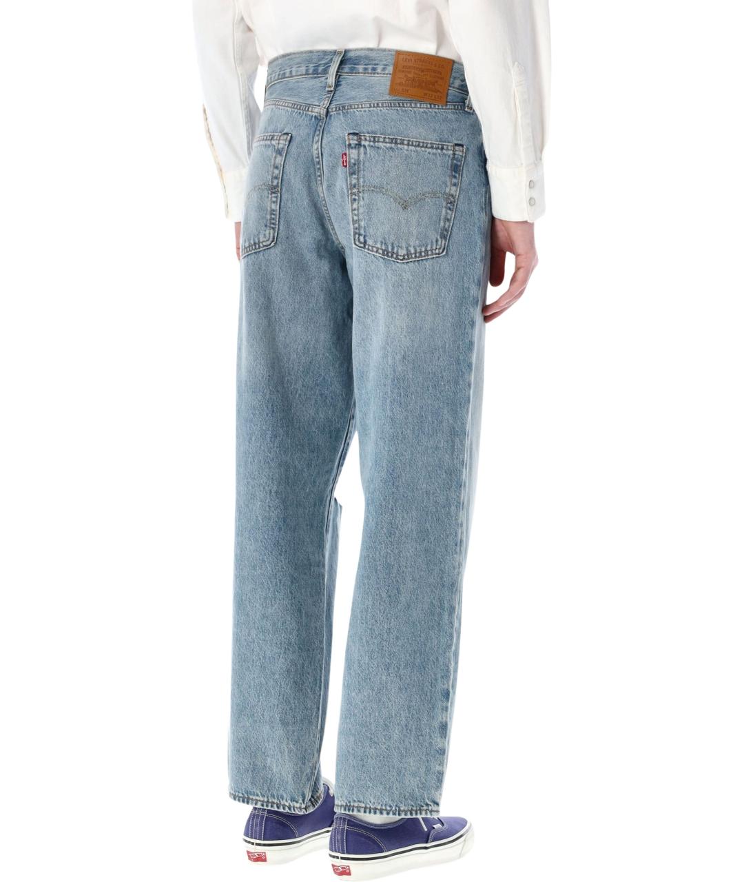 LEVI'S Синие хлопковые прямые джинсы, фото 2