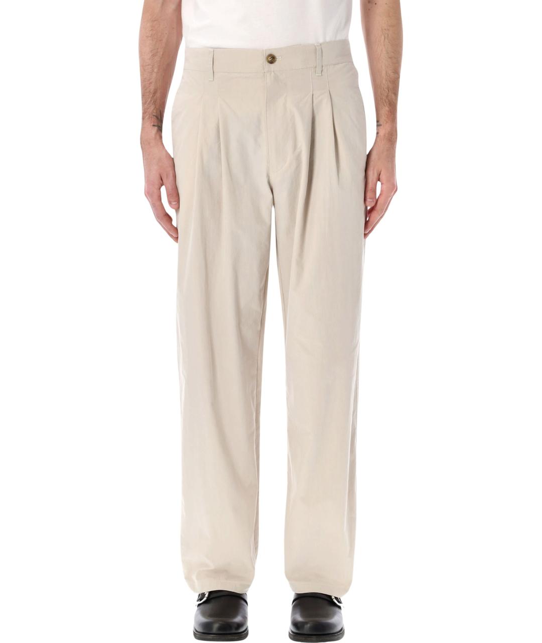 ISABEL MARANT Бежевые полиамидовые повседневные брюки, фото 4