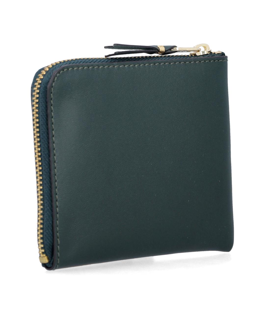 COMME DES GARÇONS WALLET Зеленый кожаный кошелек, фото 2