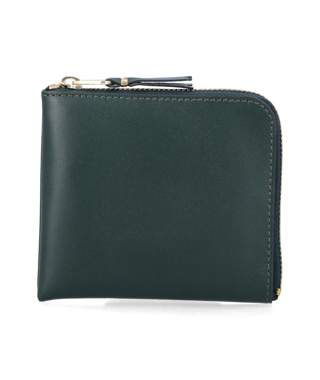 COMME DES GARÇONS WALLET Зеленый кожаный кошелек, фото 1