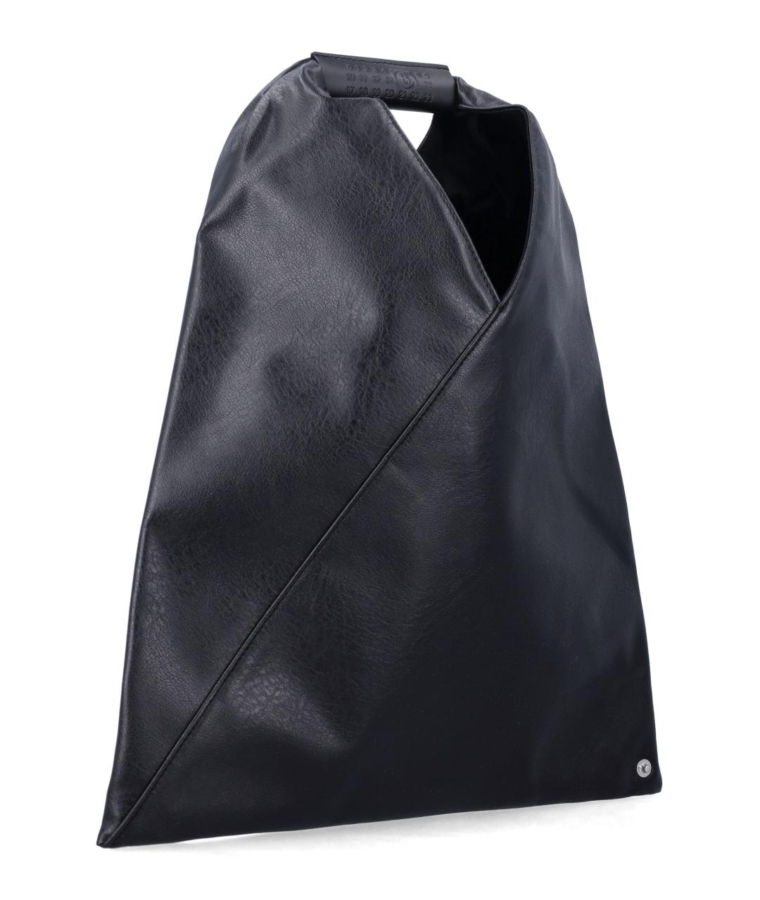 MM6 MAISON MARGIELA Черная сумка тоут из искусственной кожи, фото 2