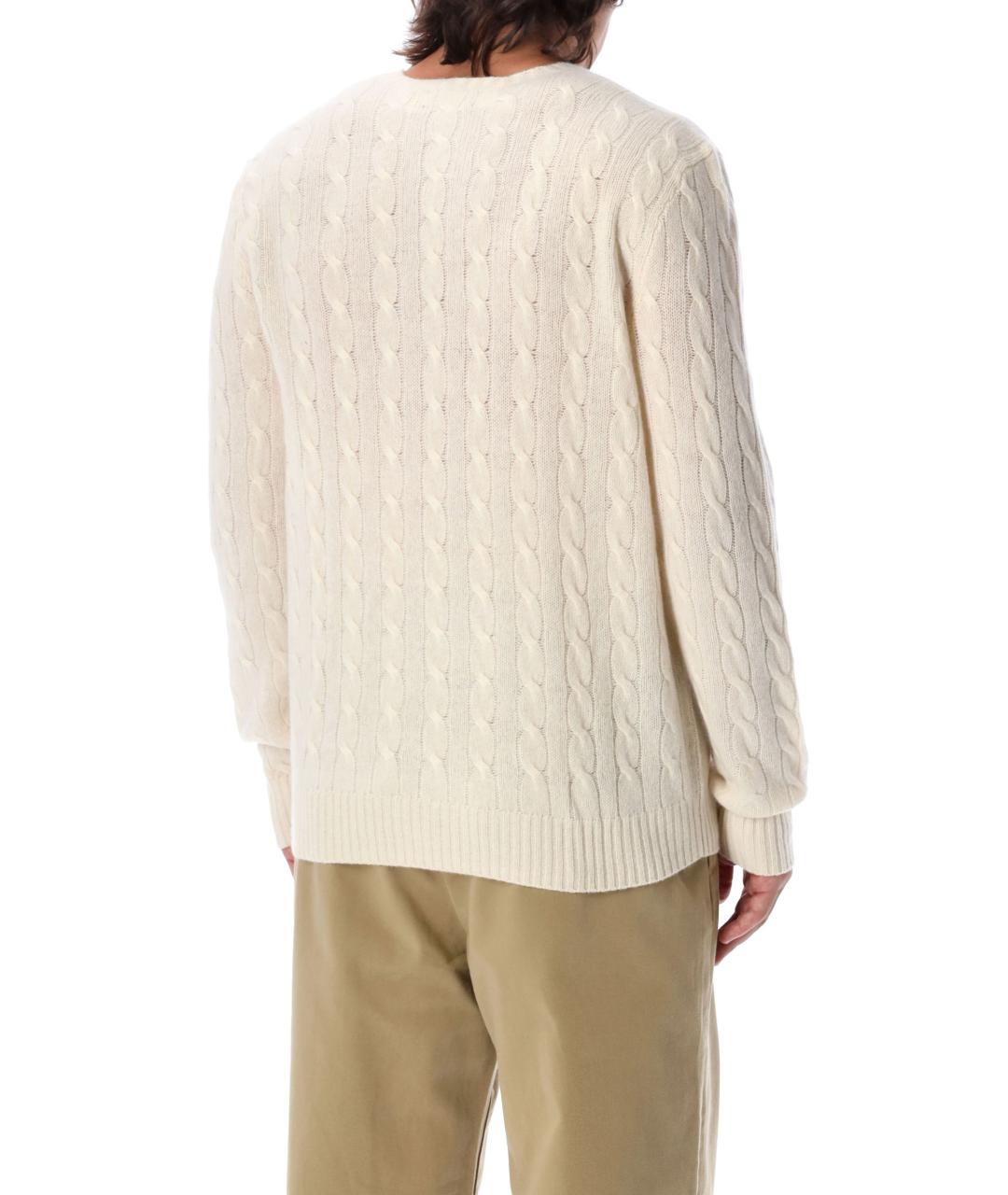 POLO RALPH LAUREN Белый шерстяной джемпер / свитер, фото 3