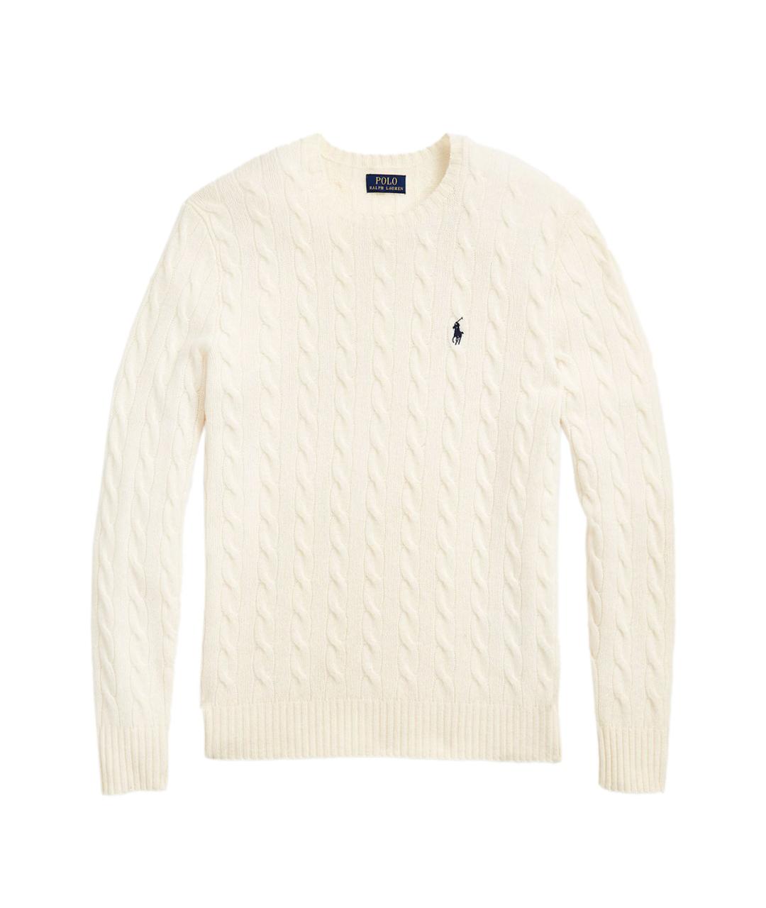 POLO RALPH LAUREN Белый шерстяной джемпер / свитер, фото 1