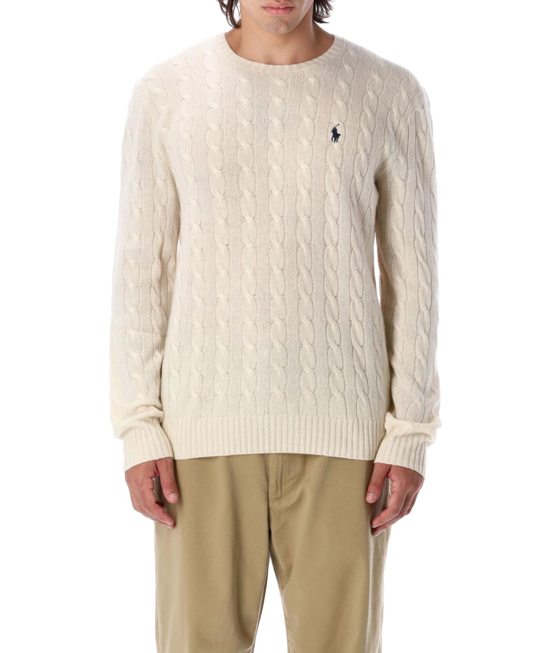POLO RALPH LAUREN Белый шерстяной джемпер / свитер, фото 2