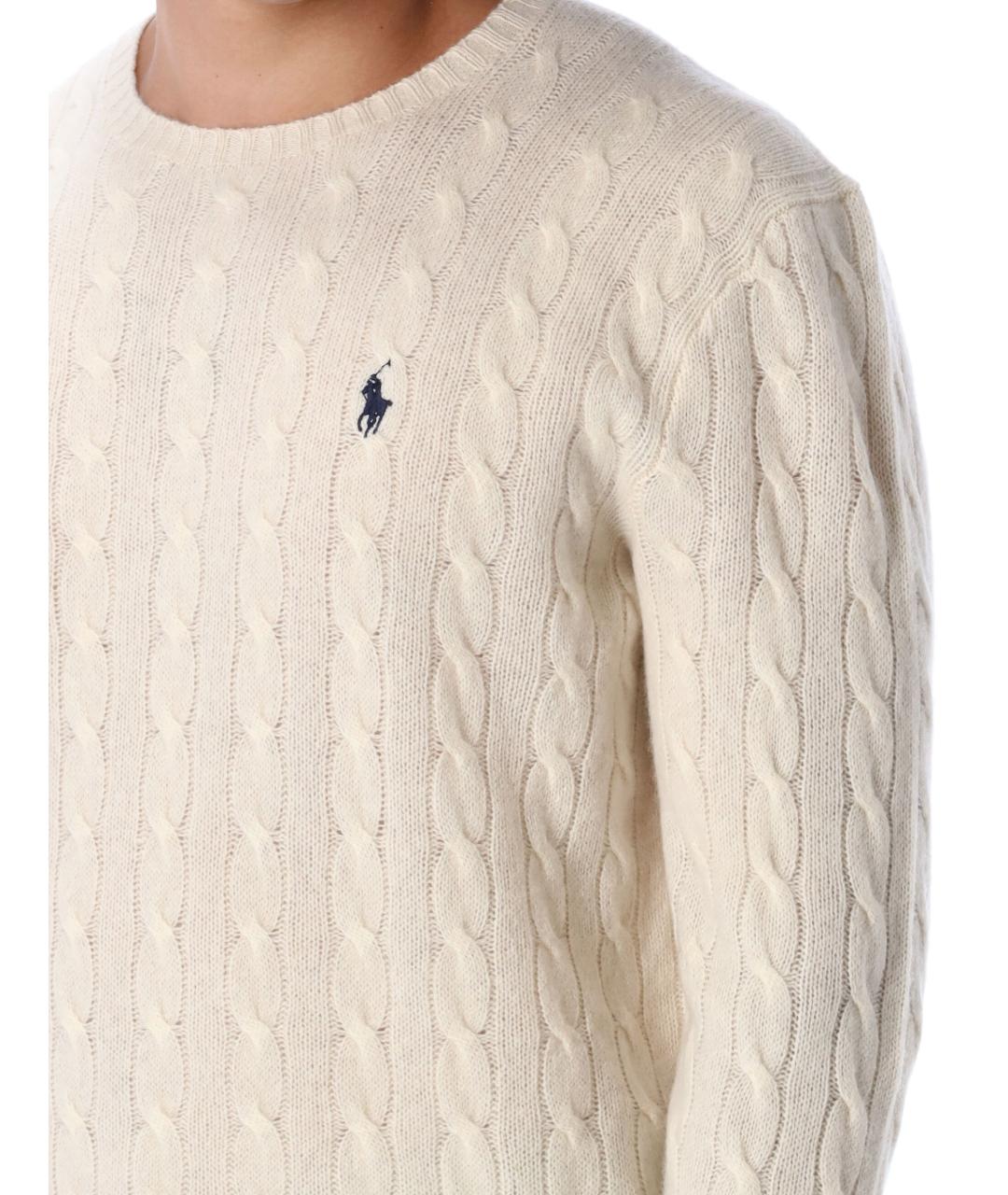 POLO RALPH LAUREN Белый шерстяной джемпер / свитер, фото 4