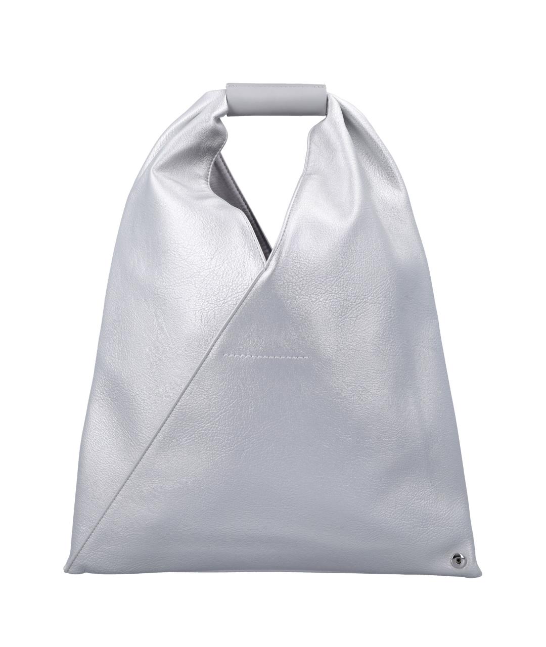 MM6 MAISON MARGIELA Серебряная сумка тоут из искусственной кожи, фото 3