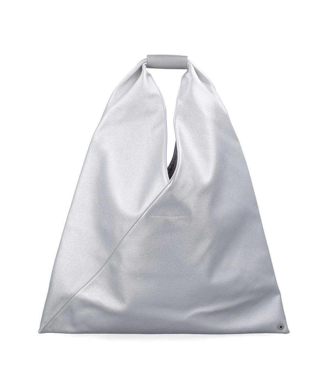 MM6 MAISON MARGIELA Серебряная сумка тоут из искусственной кожи, фото 3