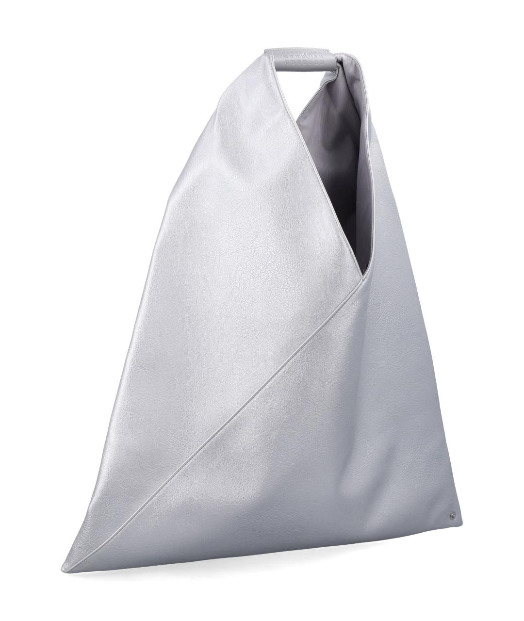 MM6 MAISON MARGIELA Серебряная сумка тоут из искусственной кожи, фото 2