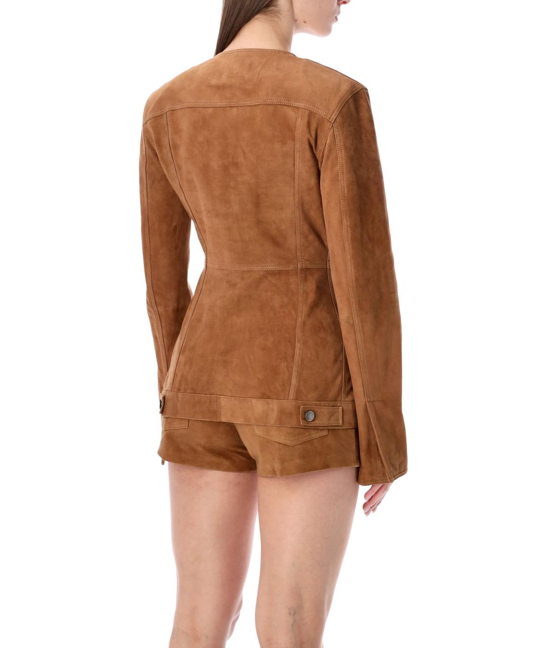 HAIKURE Коричневая замшевая куртка, фото 2