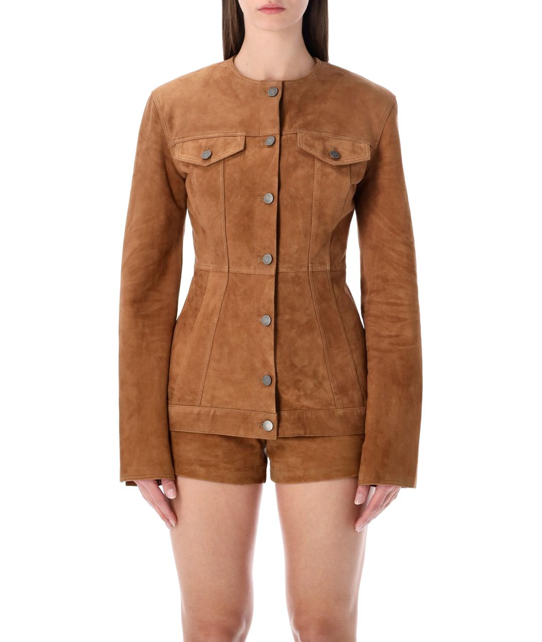 HAIKURE Коричневая замшевая куртка, фото 4