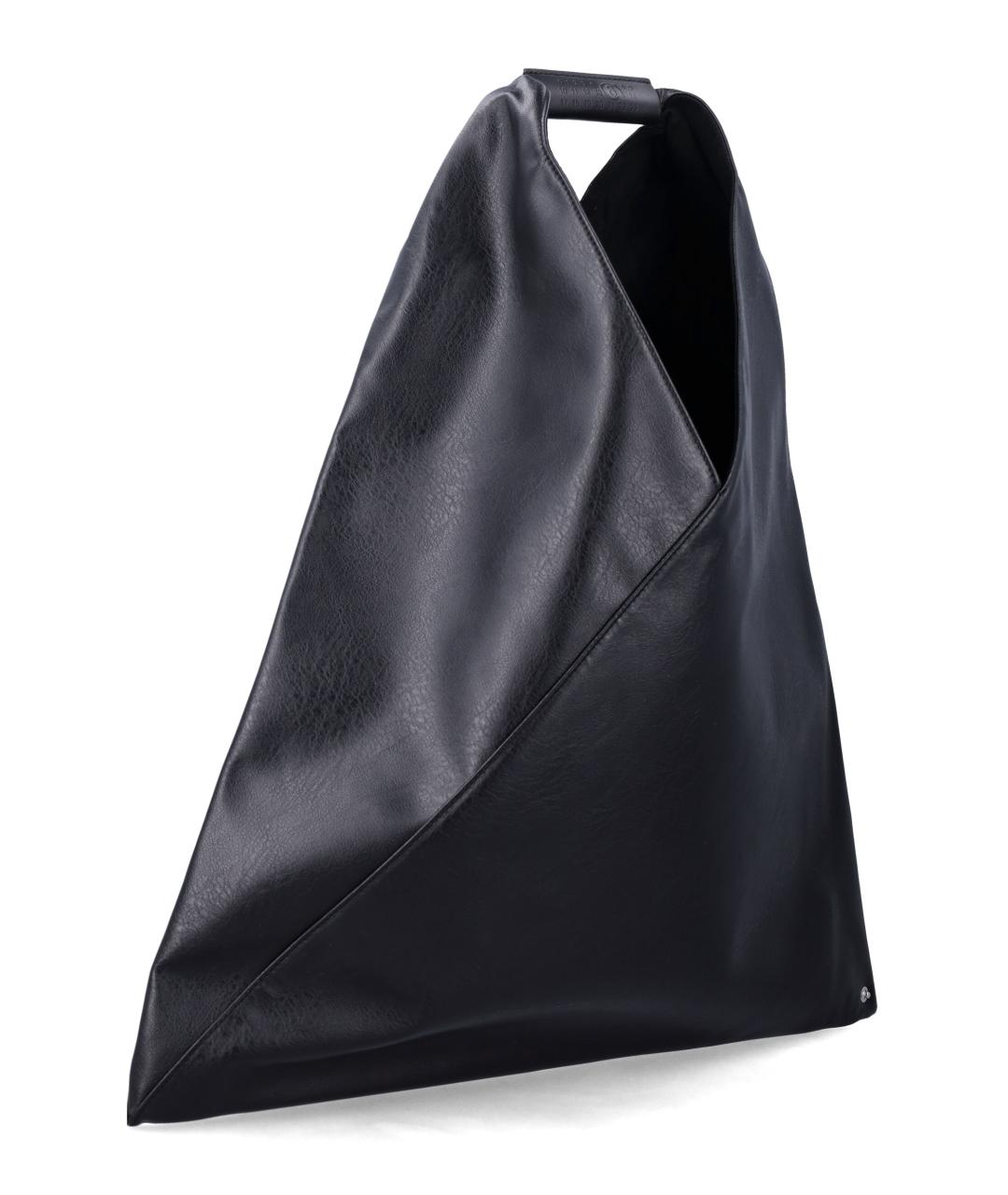 MM6 MAISON MARGIELA Черная сумка тоут из искусственной кожи, фото 2