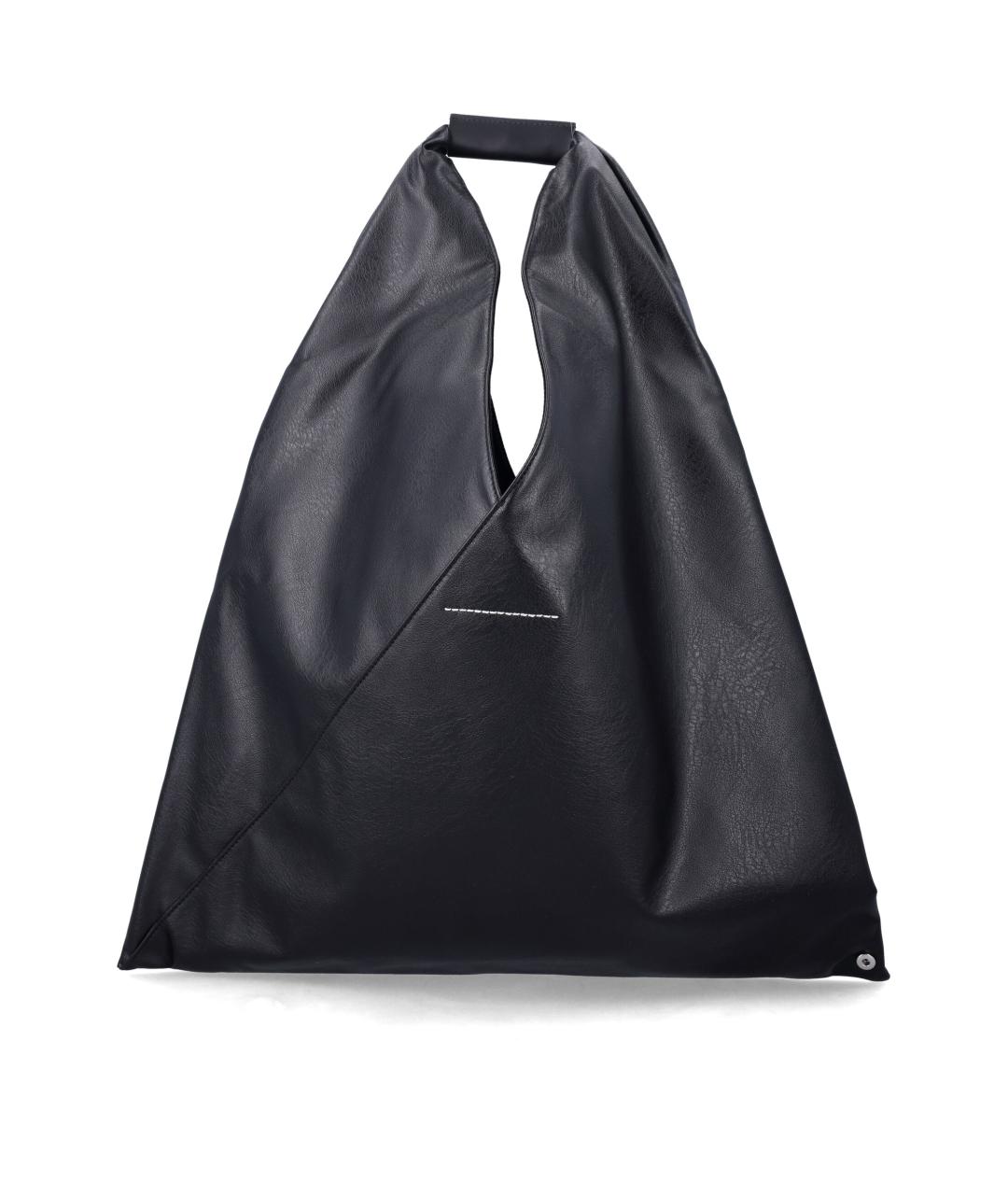 MM6 MAISON MARGIELA Черная сумка тоут из искусственной кожи, фото 3