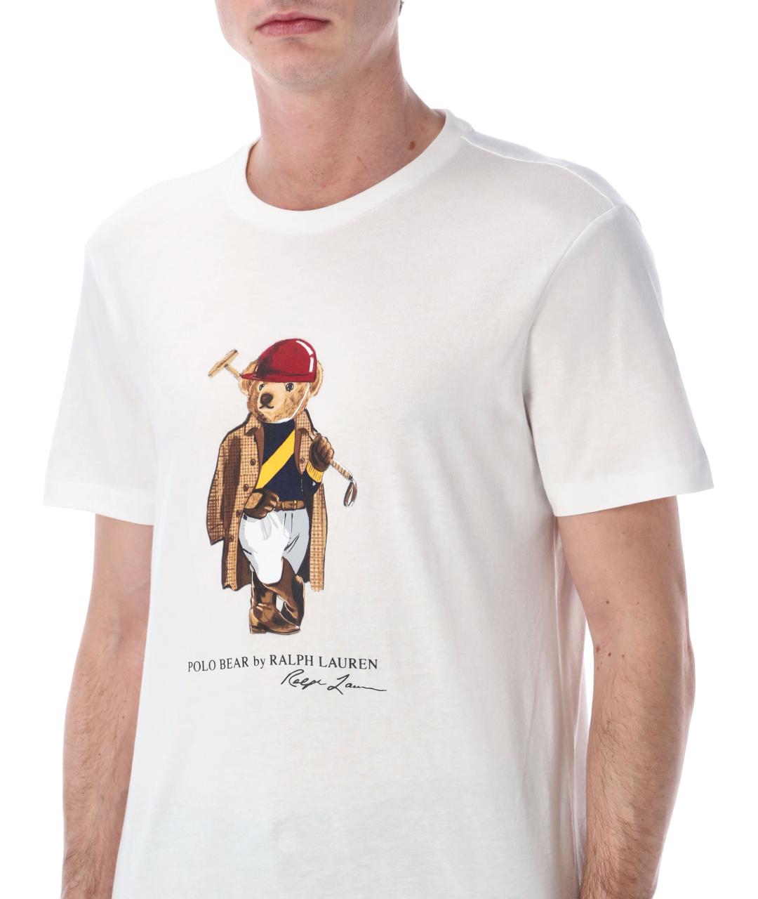 POLO RALPH LAUREN Белая хлопковая футболка, фото 3