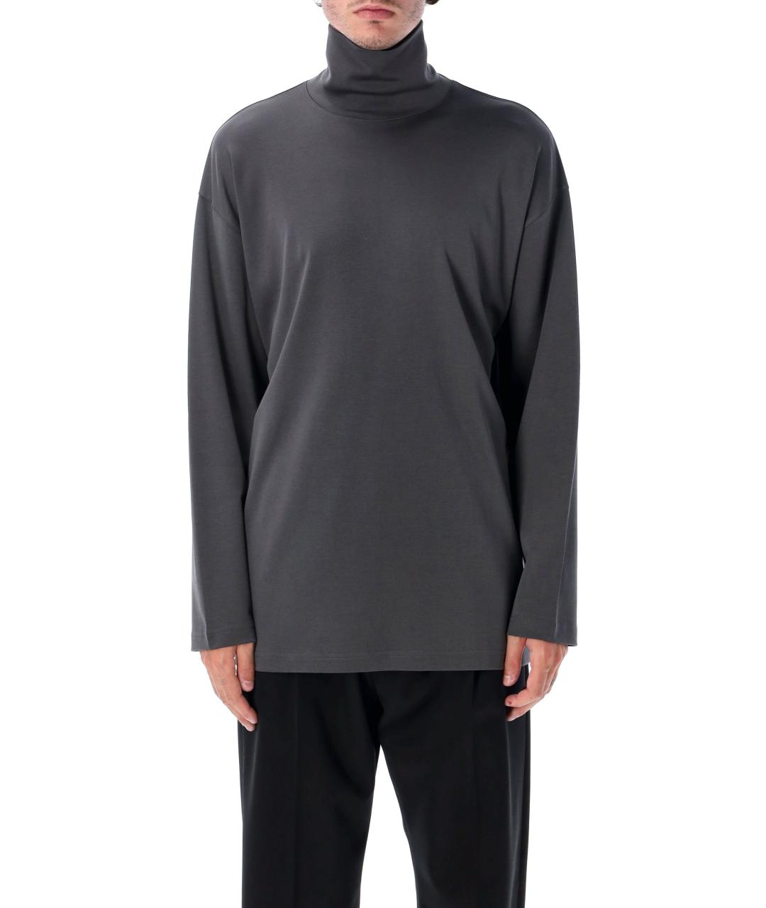 LEMAIRE Серая хлопковая водолазка, фото 2