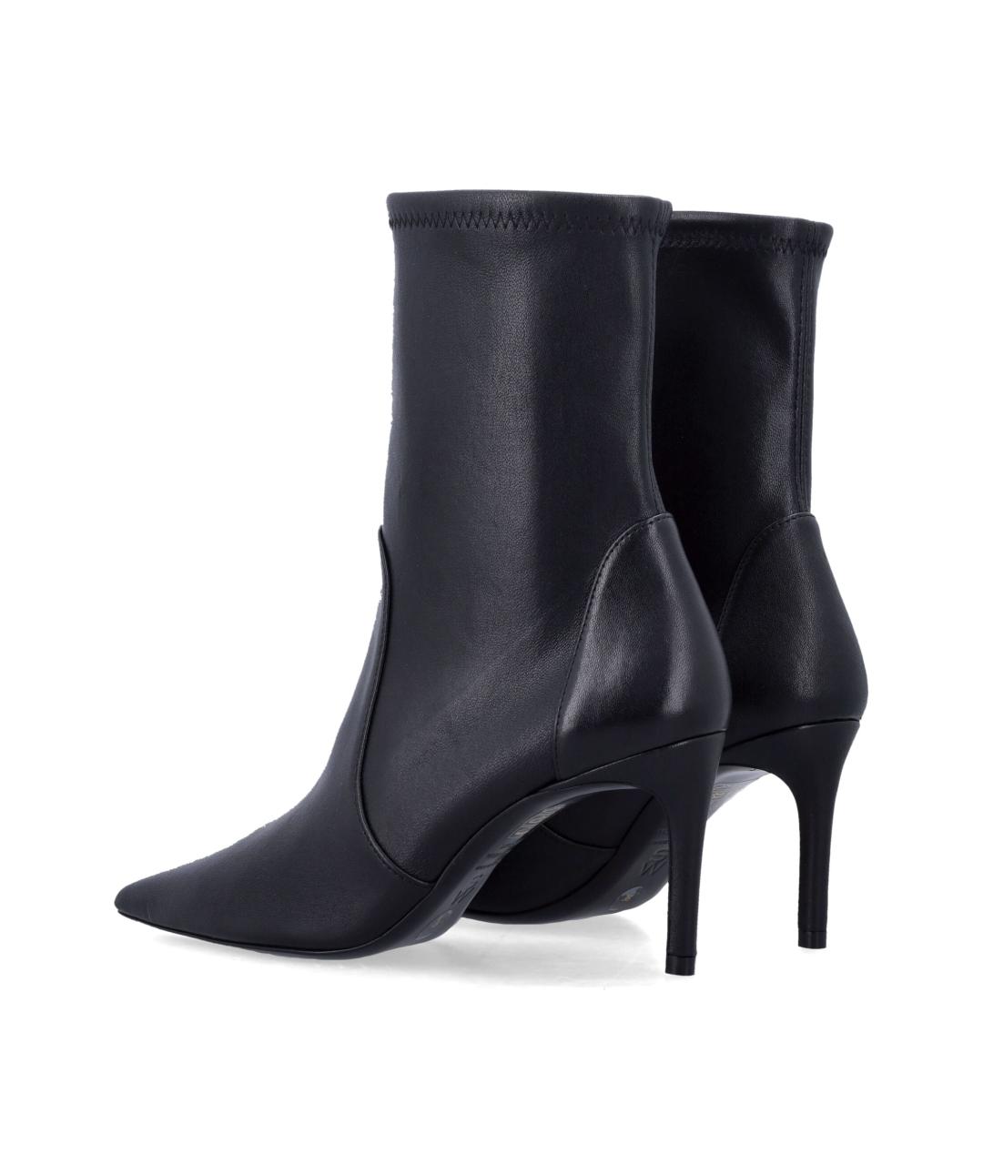 STUART WEITZMAN Черные кожаные ботильоны, фото 3