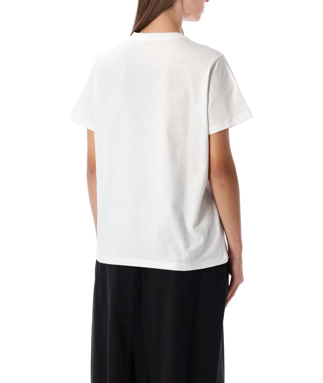 GANNI Белая хлопковая футболка, фото 3