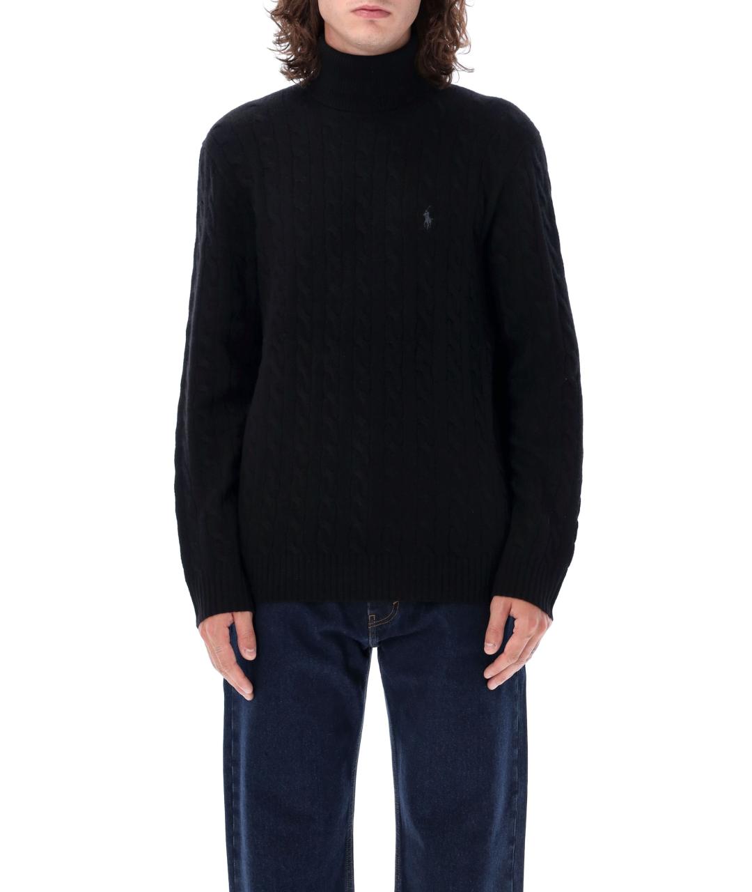 POLO RALPH LAUREN Черный шерстяной джемпер / свитер, фото 2