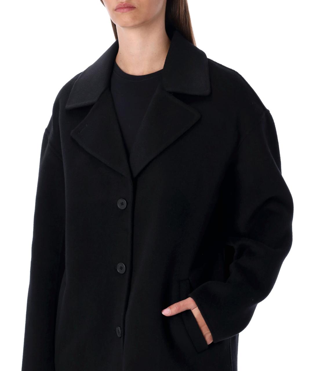 ANINE BING Черное шерстяное пальто, фото 3