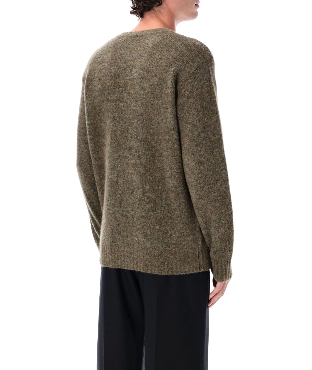 A.P.C. Хаки шерстяной джемпер / свитер, фото 2