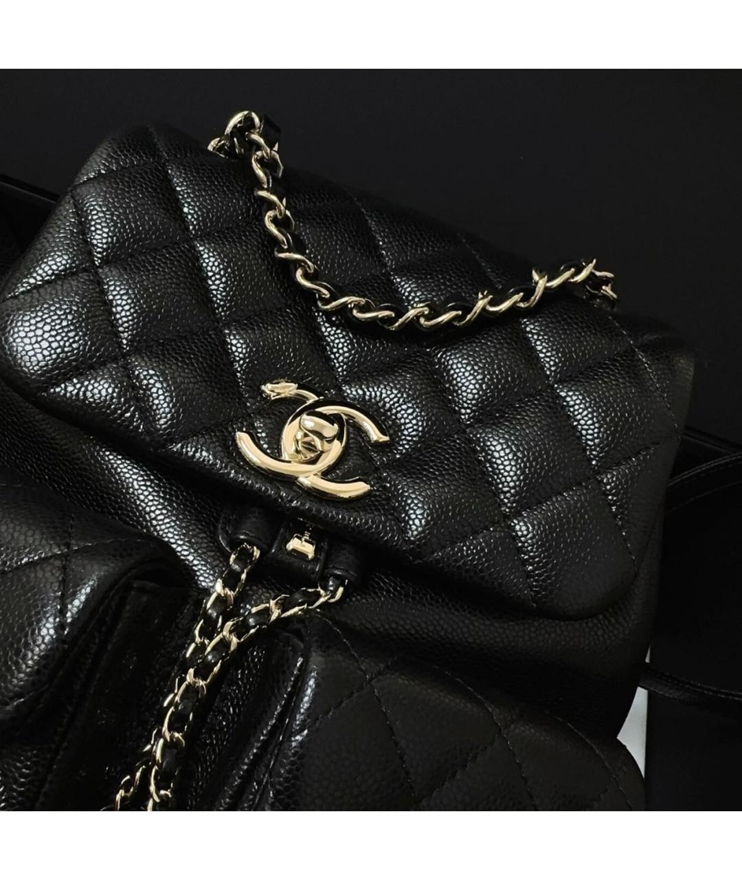 CHANEL Черный кожаный рюкзак, фото 4