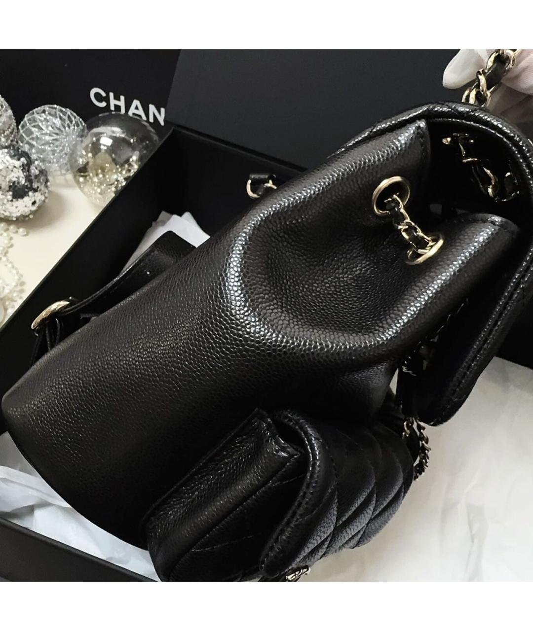 CHANEL Черный кожаный рюкзак, фото 7