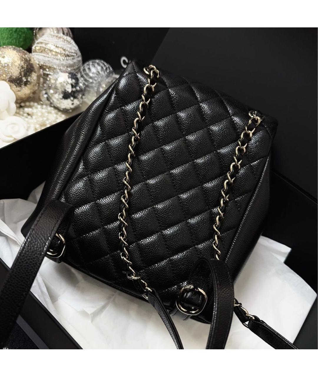 CHANEL Черный кожаный рюкзак, фото 3