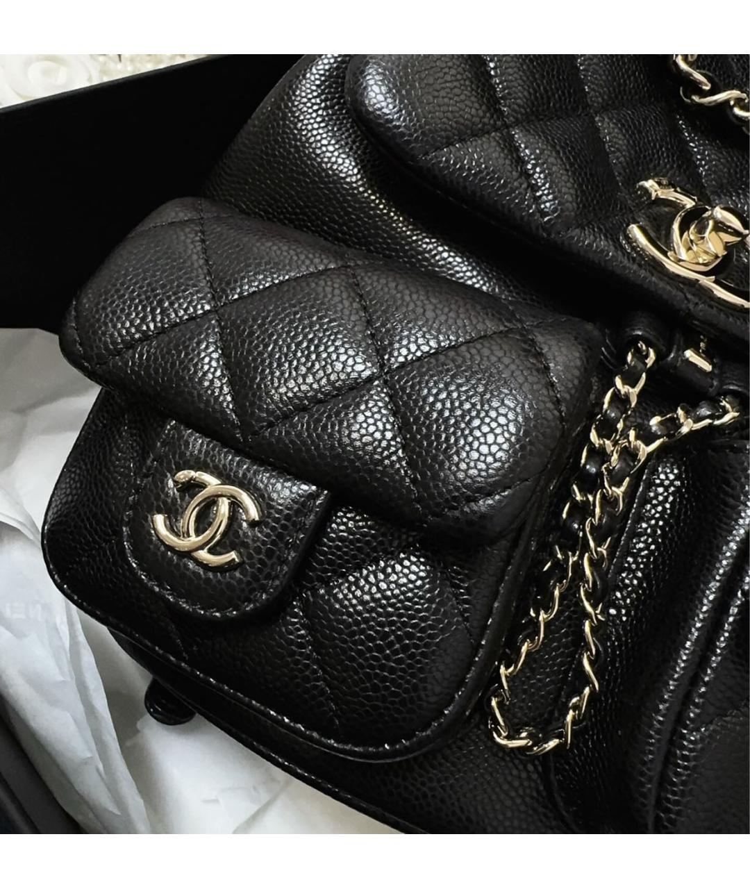 CHANEL Черный кожаный рюкзак, фото 5