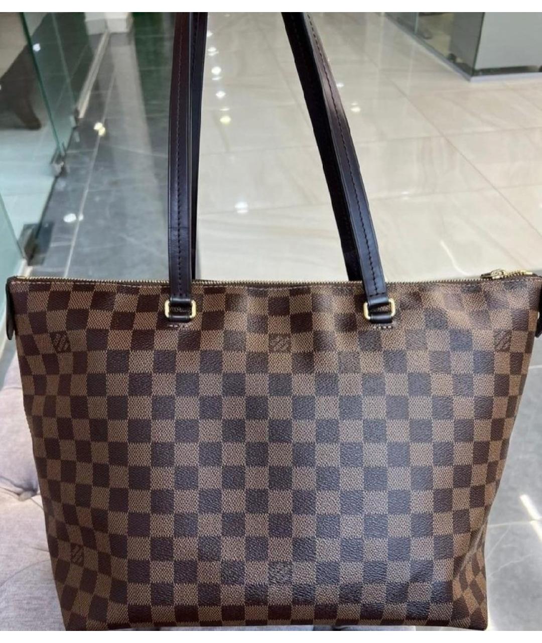 LOUIS VUITTON Коричневая сумка тоут, фото 3