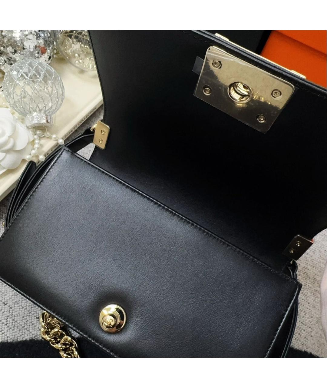 CHANEL Черная кожаная сумка через плечо, фото 7