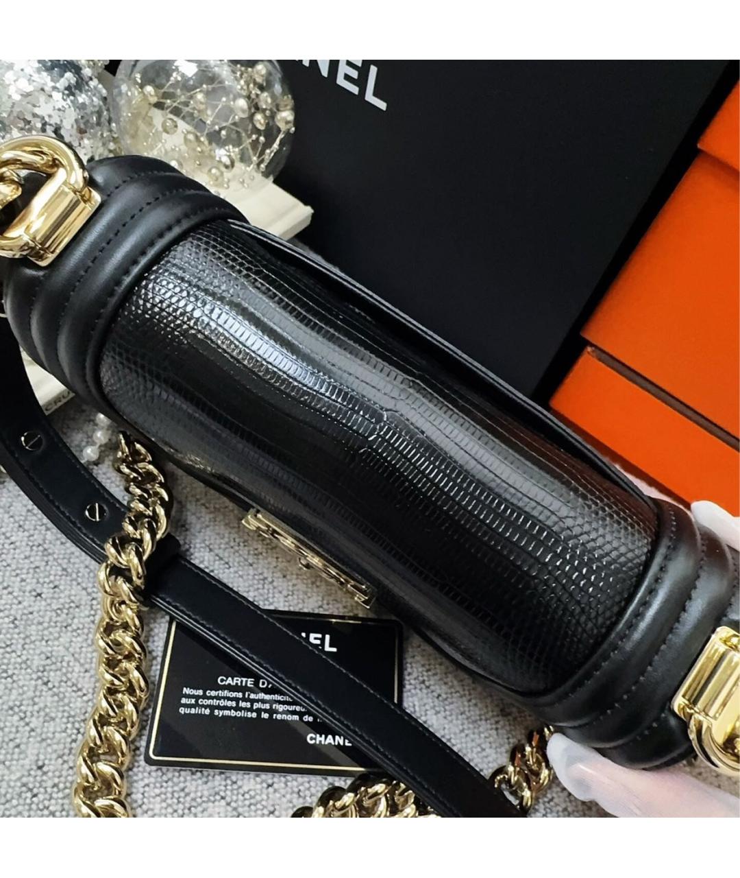 CHANEL Черная кожаная сумка через плечо, фото 4