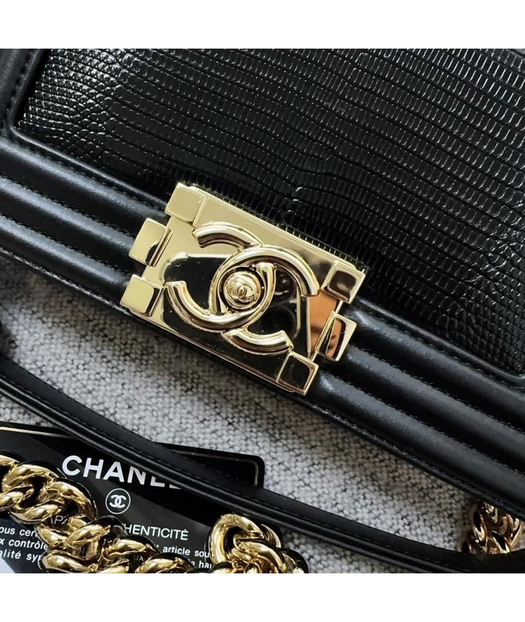CHANEL Черная кожаная сумка через плечо, фото 5