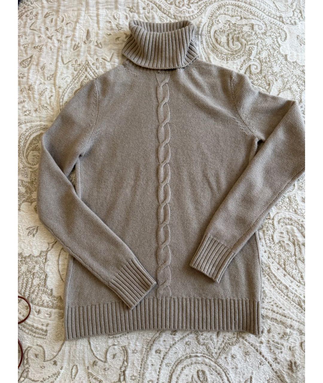 LORO PIANA Серый кашемировый джемпер / свитер, фото 5