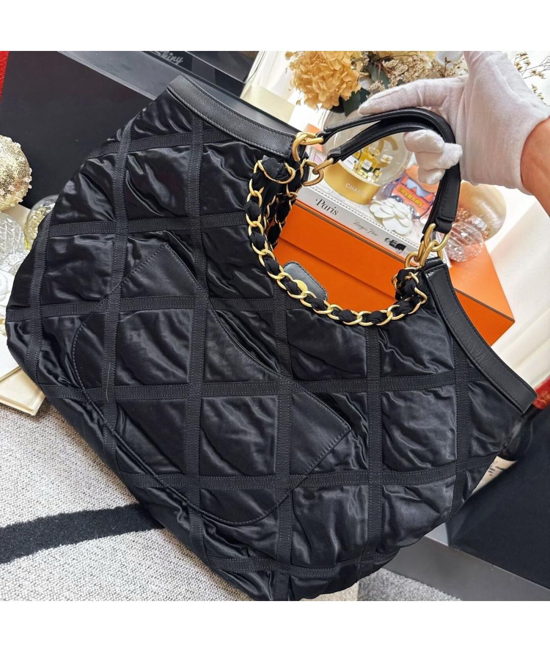 CHANEL Черная сумка тоут, фото 7