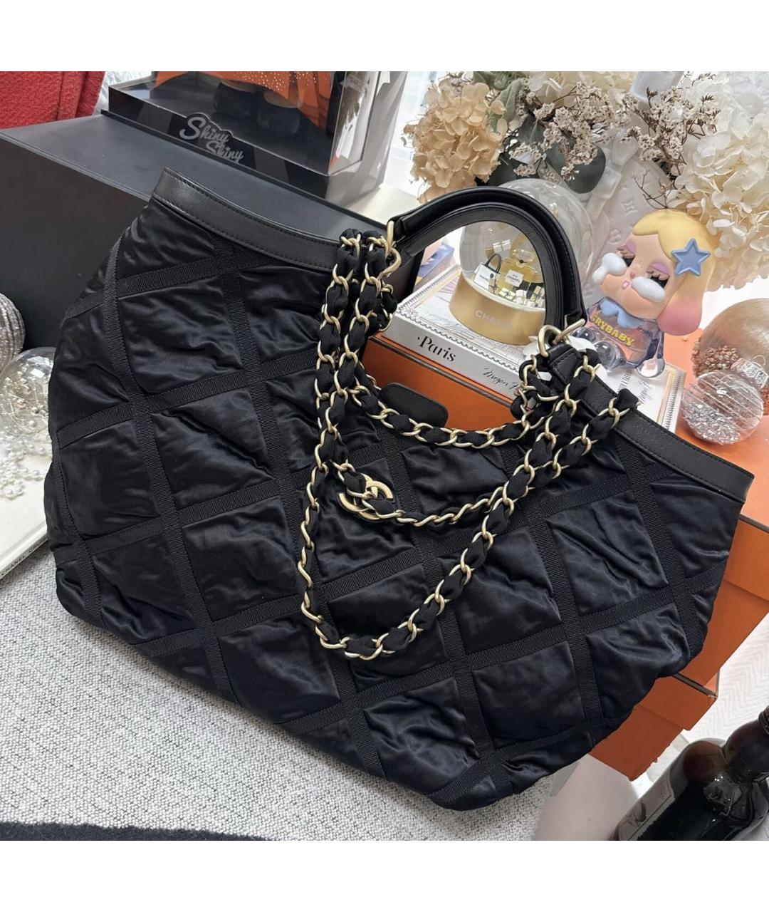 CHANEL Черная сумка тоут, фото 9