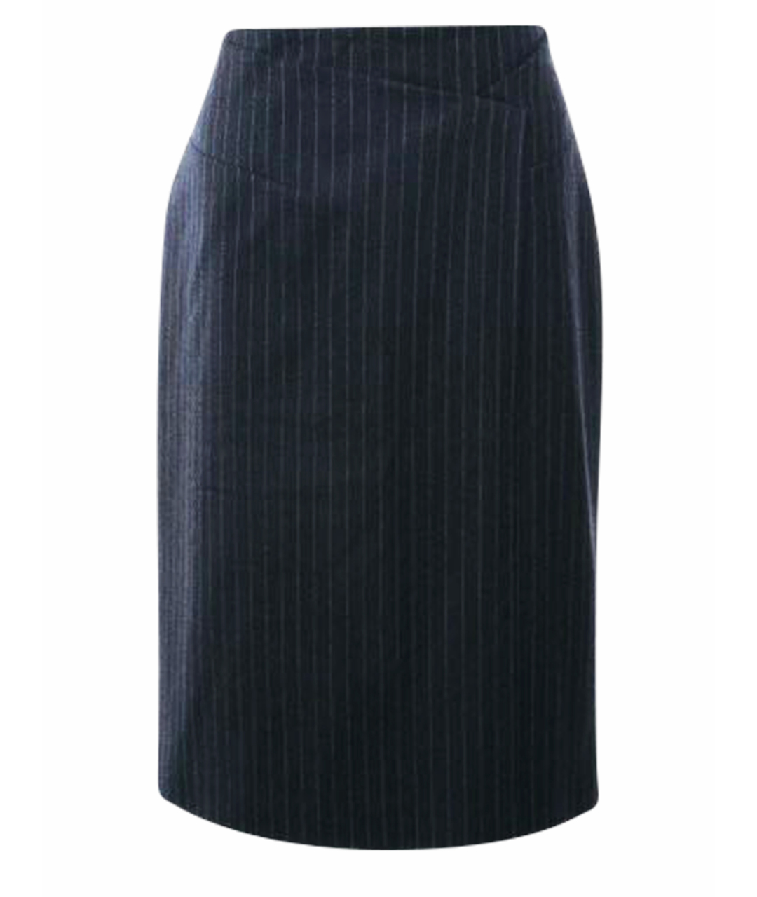 HUGO BOSS Темно-синяя шерстяная юбка миди, фото 1