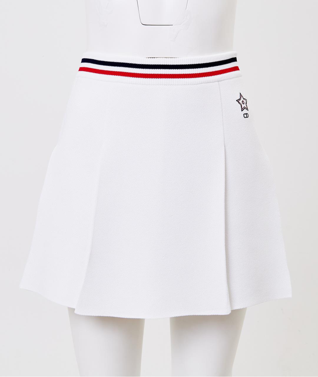 CHRISTIAN DIOR Белая вискозная юбка мини, фото 8