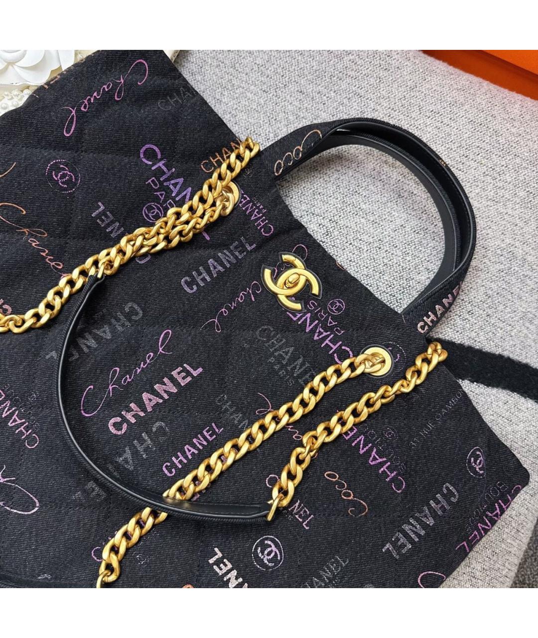 CHANEL Черная сумка тоут, фото 4