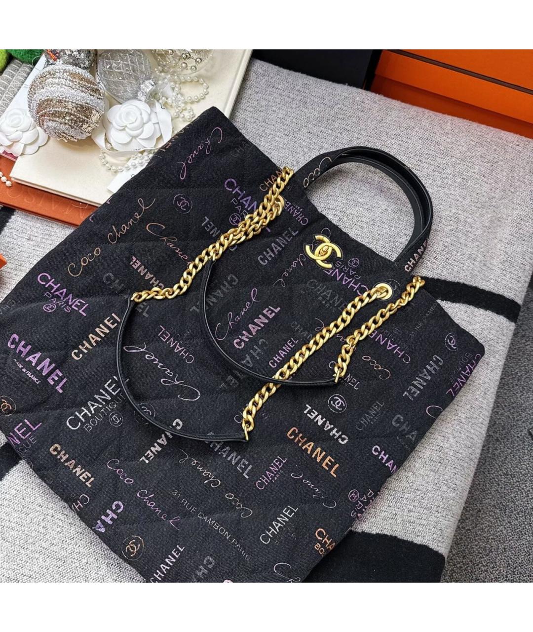 CHANEL Черная сумка тоут, фото 2