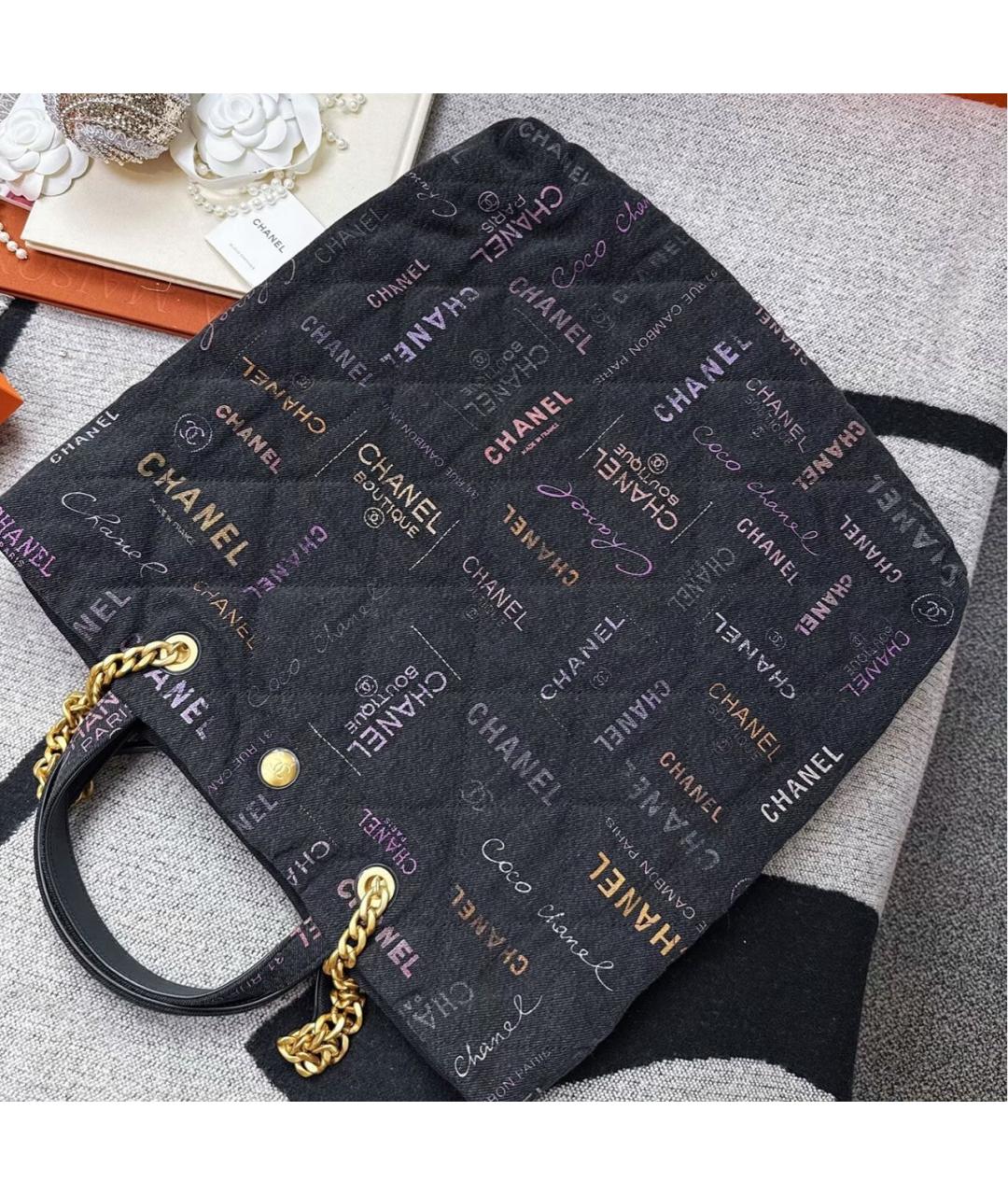 CHANEL Черная сумка тоут, фото 3