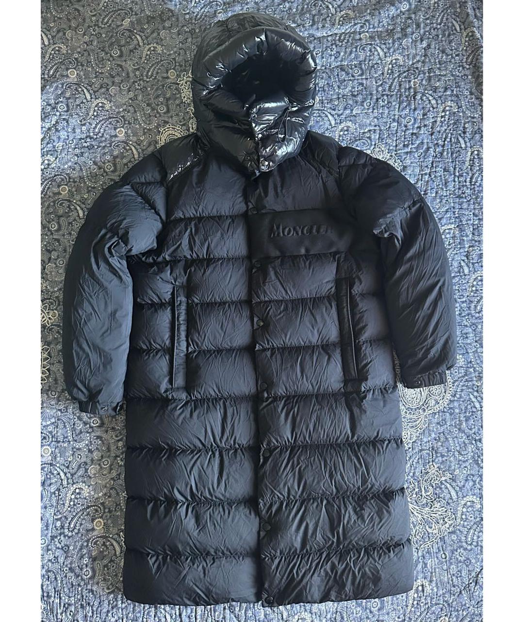 MONCLER Черный полиамидовый пуховик, фото 9
