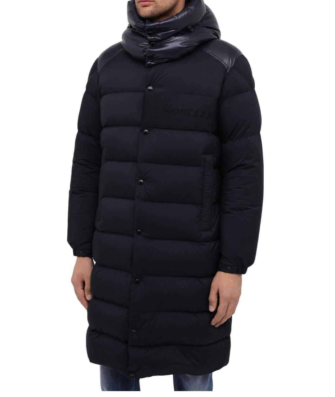 MONCLER Черный полиамидовый пуховик, фото 8