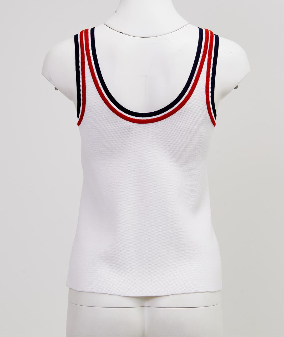 CHRISTIAN DIOR Белая вискозная майка, фото 2