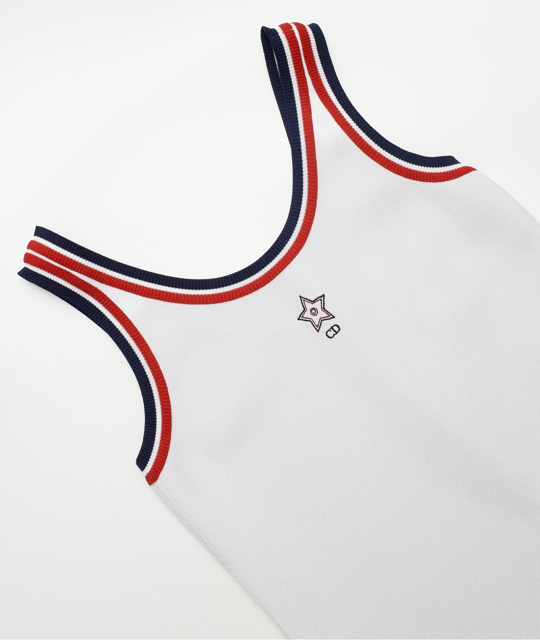 CHRISTIAN DIOR Белая вискозная майка, фото 3