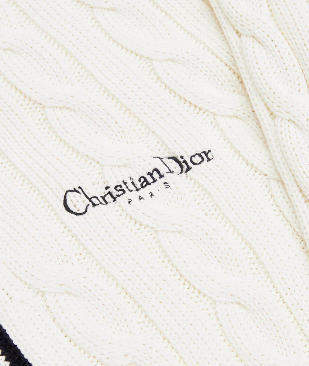 CHRISTIAN DIOR Белый хлопковый кардиган, фото 5