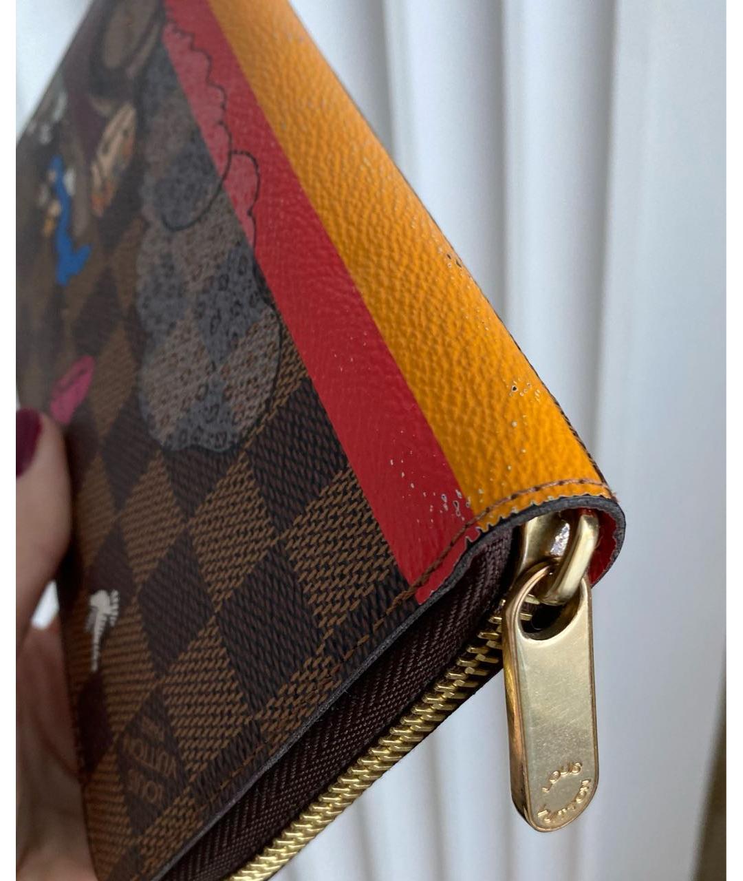 LOUIS VUITTON Коричневый кошелек, фото 7