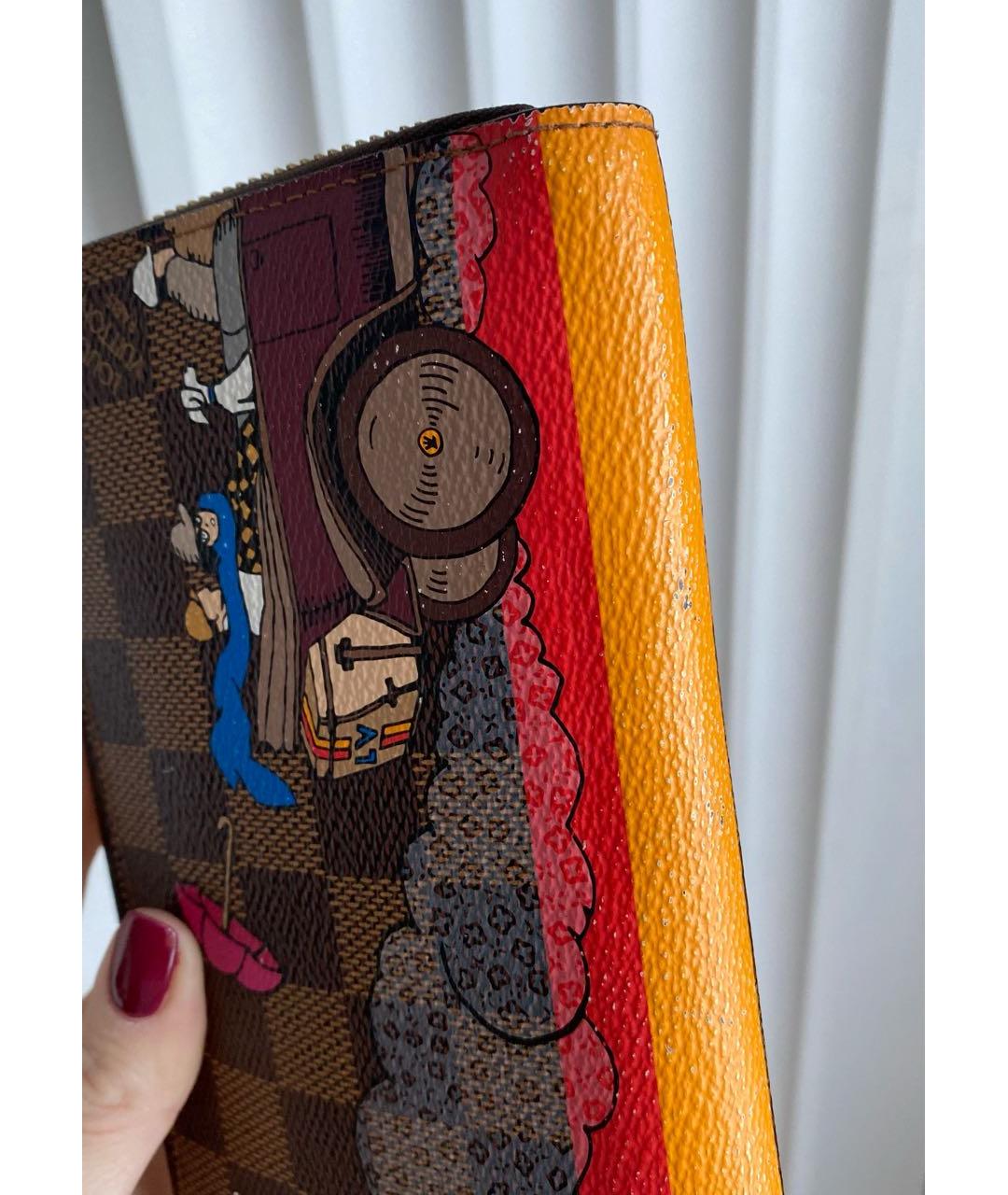 LOUIS VUITTON Коричневый кошелек, фото 8