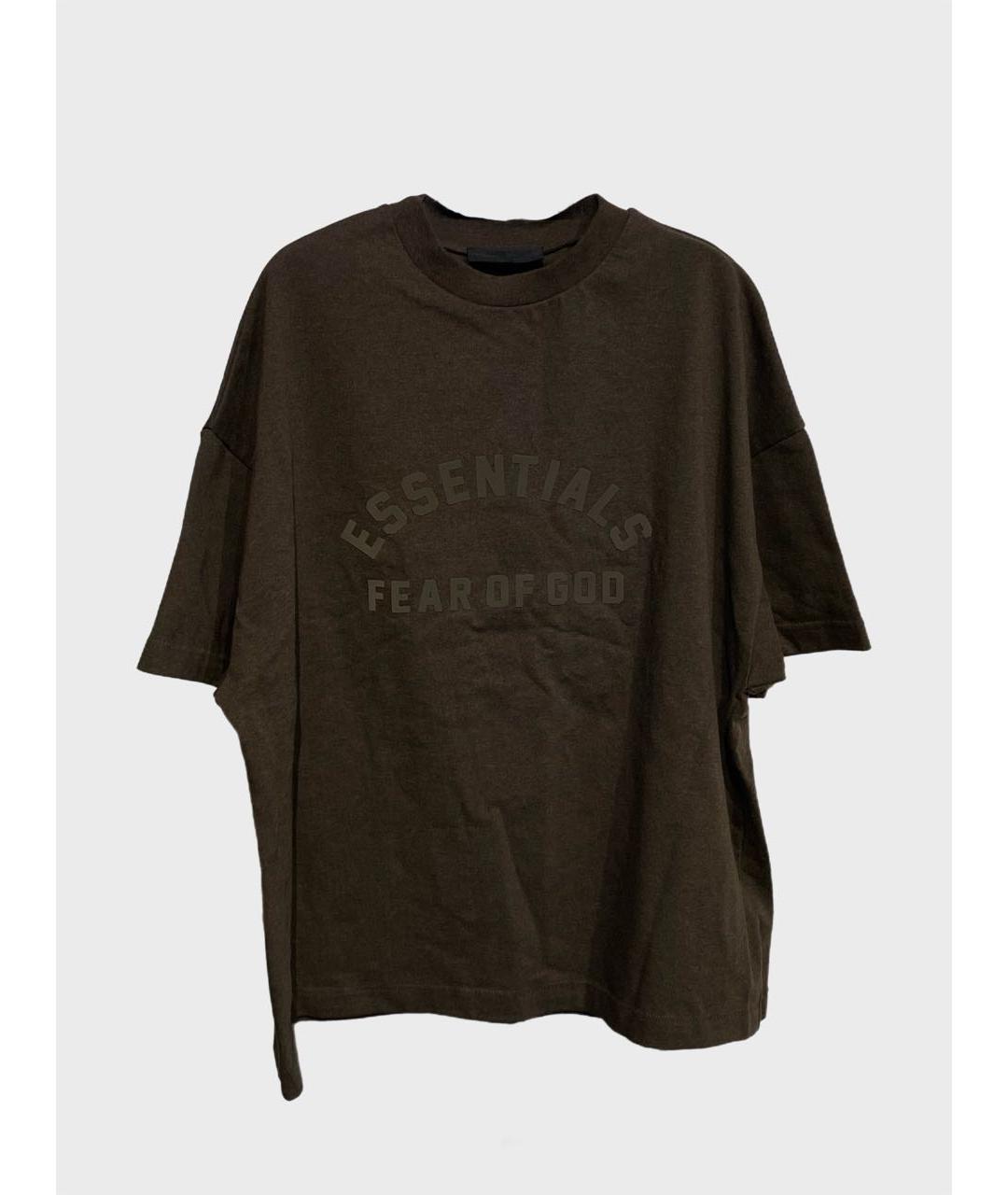 FEAR OF GOD ESSENTIALS Черная хлопковая футболка, фото 2